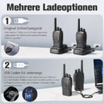 Walkie Talkies, 88E Upgraded PMR446 Walkie Talkie, Two-Way Radio Rechargeable Walkie Ttalkie, With Original Earpieces, Reliable Long Range 2-Way Radios, Professional & Easy To Use (2 Pack) - Image 8