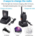 walkie talkie 2 way radio long range,16 Channel Portable walkie talky adult,rechargeable walkie talkies long distance Handheld Transceiver with LED light and earpiece - Image 5