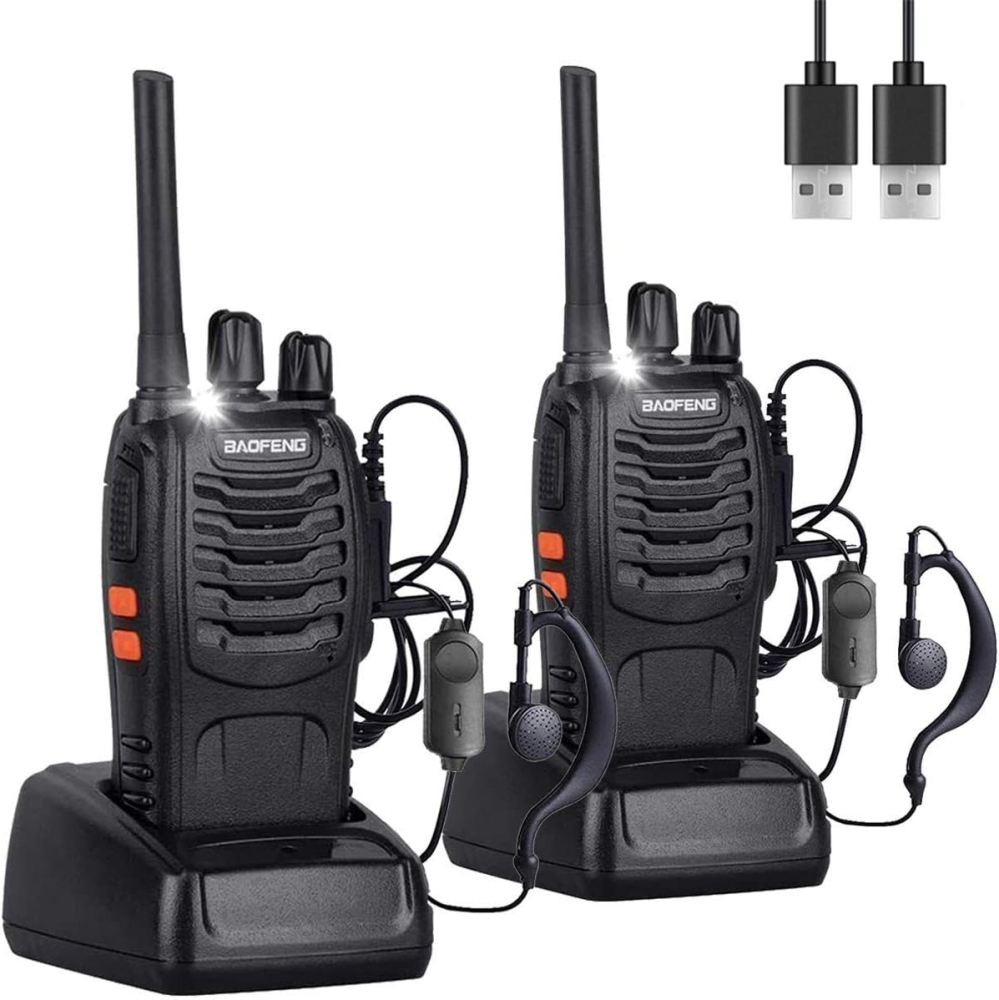 walkie talkie 2 way radio long range,16 Channel Portable walkie talky adult,rechargeable walkie talkies long distance Handheld Transceiver with LED light and earpiece