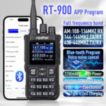 Radtel RT-900 8W Multi-Band Amateur Radio Handheld Walkie Talkie with Noise Reduction, 256 Channels VHF/UHF Two-Way Radio, NOAA, Marine, 2200mAh Battery, Frequency Tuning, Aviation, App-Pro - Image 2