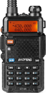 BAOFENG GT-5R Dual Band Walkie Talkie Upgraded LEGAL Two Way Radio for Adults, 144-146/430-440MHz Long Range Handheld Amateur Radio with 128 Channels, 1800mAh Battery, Headset, CHIRP Compatible