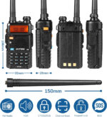 BAOFENG GT-5R Dual Band Walkie Talkie Upgraded LEGAL Two Way Radio for Adults, 144-146/430-440MHz Long Range Handheld Amateur Radio with 128 Channels, 1800mAh Battery, Headset, CHIRP Compatible - Image 9