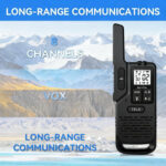 OG200 Long-Range Walkie-Talkies for Adults,5 Mile Range, 8 Channels, IP54 Waterproof, Flashlight, Stopwatch, Compass & NOAA Weather Radio, SOS for Outdoor,Camping & K12 School Use (1 PACK) - Image 5