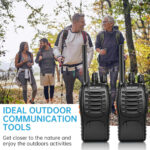 Walkie Talkies Pack of 4, Long Range Walkie Talkies for Adults with Rechargeable Batteries, Portable 2 Way Radio with LED Light Earpieces 16CH Supports VOX Function (PMR446) - Image 9