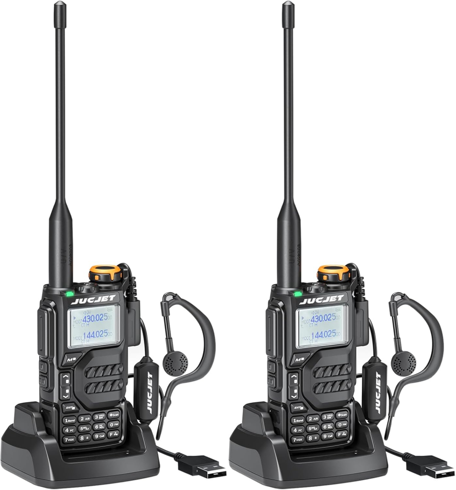 UV-K5 Walkie Talkie Dual Band VHF/UHF 144-146/430-440MHz Long Range Two Way Radio with LED Light, 200 Channel For Outdoor Camping Hiking (2 Pcs)
