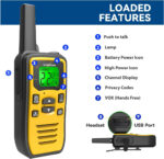 Professional Long Range Rechargeable Walkie Talkies for Adult, FM Two Way Radios 36 Channels - Image 8