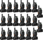 Retevis H777 Walkie Talkies, Walkie Talkies for Adults Rechargeable, Long Range Radio Communication,Type C, 16 Channels CTCSS/DCS, Two Way Radio Professional for Security, Factory (Black, 20 Pcs)