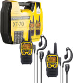 Midland - Adventure Premium Case Walkie Talkies XT70 with 2 Headset, Full Optional Valibox, Long Range Walkie Talkies for Adults with 69 LPD, 24 PMR446 Channels, 12 km Communication Range, 18h Battery