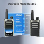 Retevis RB666S Walkie Talkies Professional, Two Way Radio with Type-C Fast Charging, High-Definition Audio, LCD Screen, Portable, VOX And Earpieces for Offices, halloween games(Black, 2 Pairs) - Image 3
