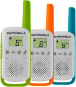 Motorola Moto T42 Talkabout PMR446 2-Way Walkie Talkie Portable Radio’s (One Pack of 3), Green, Blue and Orange - Image 8