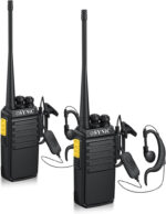 eSynic Professional Digital Walkie Talkie for Adult Long Range 2PACK Rechargeable Walkie Talkies with VOX Function Earpieces Hand Free 2 Way Radio Noise Reduction for Indoor & Outdoor