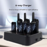 Retevis RT668B Walkie Talkies, with Six-Way Charger, PMR446 2 Way Radio, 16 Channels, USB-C, Rechargeable, for Security, Restaurant, Warehouse (Black, 6Pcs) - Image 7