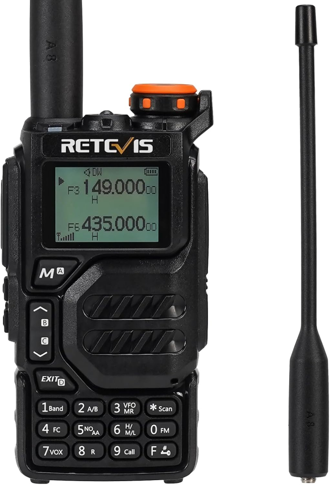 Retevis RA79 Ham Radio, Airband Radio, Dual Band Walkie Talkie with Channel Sync, Chirp, Long Range, Type-C, 1400mAh Battery, Walkie Talkie for Travelling, Hiking, Emergency Rescue，Hunting(1Pcs)