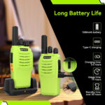 Retevis H777 Walkie Talkies, Rechargeable Walkie Talkies for Adults, One-Key Alarm, USB A-Type C, VOX, Rechargeable Battery, Portable PMR446 Radio for Hiking, Camping, Cycling, Gifts (Green, 1 Pair) - Image 3