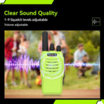 Retevis H777 Walkie Talkies, Rechargeable Walkie Talkies for Adults, One-Key Alarm, USB A-Type C, VOX, Rechargeable Battery, Portable PMR446 Radio for Hiking, Camping, Cycling, Gifts (Green, 1 Pair) - Image 4