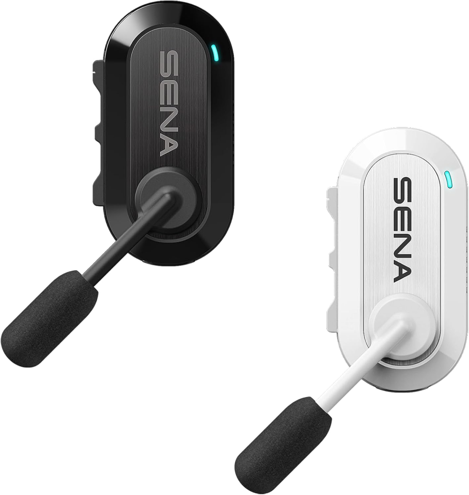 Sena BiKom 20 Cycling Mesh Communication System, Lightweight, weighing only 20 grams (White/Black, Dual Pack)