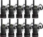 Retevis B64 Two Way Radio, Walkie Talkie with Earpiece, Two-Way AI Soundproof, PMR446 Easy To Use Wear-Resistant, Radio Communication for Car Repair, Dealership,Factory (Black, 10 Packs)