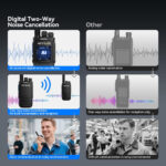 Retevis B64 Two Way Radio, Walkie Talkie with Earpiece, Two-Way AI Soundproof, PMR446 Easy To Use Wear-Resistant, Radio Communication for Car Repair, Dealership,Factory (Black, 10 Packs) - Image 3