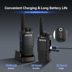 Retevis B64 Two Way Radio, Walkie Talkie with Earpiece, Two-Way AI Soundproof, PMR446 Easy To Use Wear-Resistant, Radio Communication for Car Repair, Dealership,Factory (Black, 10 Packs) - Image 5
