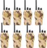 Pack of 8 portable radio stations PNI PMR R40 CAMO 0.5W, 16 PMR, Li-Ion 1200mAh with chargers and headphones included