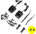 Pack of 8 portable radio stations PNI PMR R40 CAMO 0.5W, 16 PMR, Li-Ion 1200mAh with chargers and headphones included - Image 3