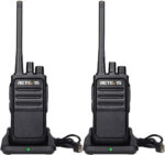 Retevis RT617 Walkie Talkie, PMR446 16 Channels, 2 Way Radio Professional, License Free CTCSS/DCS, VOX Scan Squelch, Rechargeable Walkie Talkies Long Range for Security (2 Pcs, Black)