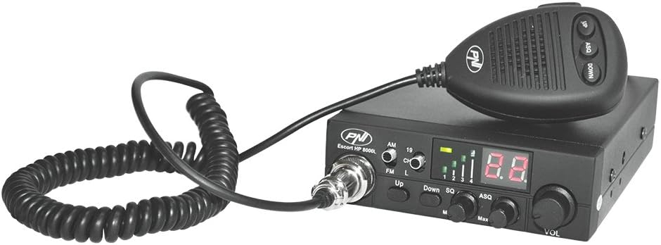 PNI ESCORT HP 8000L ASQ CB Radio Station with 48 Channels and Magnet Mount