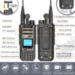 TK11(8) 999 Channels VHF/UHF Walkie Talkie, Rechargeable Long-Range Handheld Two-Way Radio with Spectrum analyzer, 10W Output, NOAA, 3000mAh Battery - Image 6