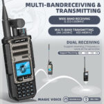 TK11(8) 999 Channels VHF/UHF Walkie Talkie, Rechargeable Long-Range Handheld Two-Way Radio with Spectrum analyzer, 10W Output, NOAA, 3000mAh Battery - Image 8