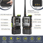 K61 Walkie Talkies, Two Way Radio with Wireless Clone Function, VOX, Noise Reduction, Programming Line, Rechargeable Walkie Talkie for Hiking Camping and Motorbikes (2pcs) - Image 2