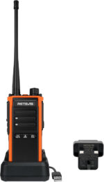 Retevis C65B Walkie Talkie, IP67 Waterproof Two Way Radio, Long Range, 1800mAh Rechargeable Battery, Heavy Duty 2 Way Radio for Outdoors Fishing Boating(1 Pack)