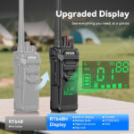 Retevis RT648H Walkie Talkies License-Free, 3-Proof IP67 2 Way Radio, Built-In Display, Type-C/Base Charge, 1500mAh, Alarm, Long Range Two Way Radio for Logistics, Warehouses(2 Pack) - Image 3