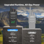 Retevis RT648H Walkie Talkies License-Free, 3-Proof IP67 2 Way Radio, Built-In Display, Type-C/Base Charge, 1500mAh, Alarm, Long Range Two Way Radio for Logistics, Warehouses(2 Pack) - Image 5