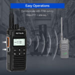 Retevis RT86S Long Distance 2 Way Radio, High Power Walkie Talkie with Easy Read LCD, LED Flashlight, Type C 2600mAh Rechargeable, for Adults, Rescue, Logistics (Black, 1 Pcs) - Image 4