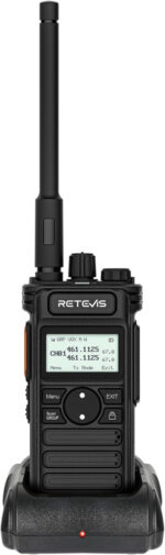 Retevis RT86S Long Distance 2 Way Radio, High Power Walkie Talkie with Easy Read LCD, LED Flashlight, Type C 2600mAh Rechargeable, for Adults, Rescue, Logistics (Black, 1 Pcs)