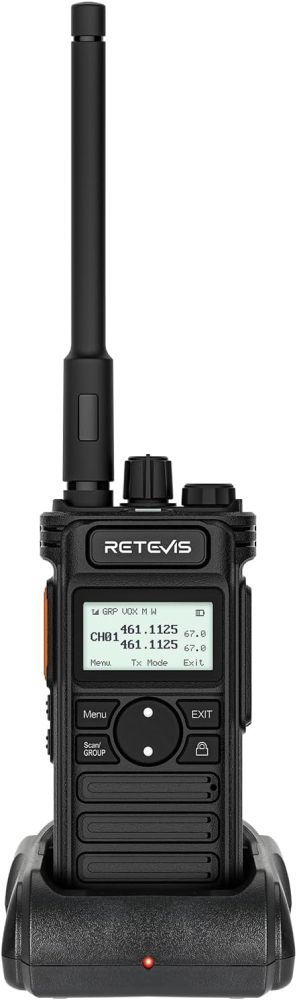 Retevis RT86S Long Distance 2 Way Radio, High Power Walkie Talkie with Easy Read LCD, LED Flashlight, Type C 2600mAh Rechargeable, for Adults, Rescue, Logistics (Black, 1 Pcs)