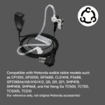 Walkie Talkie Earpiece with PTT Mic, Covert Air Tube Headset for Two Way Radio, Motorola Compatible Radio Earpiece, Security Communication, Black Walkie Talkie Headset Accessory - Image 4