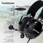 Retevis EHK015 Walkie Talkie Headset, ANC Overhead Radio Headphones, Foldable Dual PTT Buttons Rotating Mic Kenwood 2-Pin, Compatible with Baofeng UV5R RT24 RT27 RT668 RT86 RT3S H777(1 Pcs) - Image 2