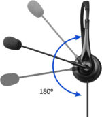 HYS Walkie Talkie Earpiece Headset with Rotatable Boom Mic Noise Cancelling Overhead Headset Compatible for Baofeng UV-5R BF-888s Kenwood 2 Way Radio - Image 5