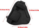 Walkie Talkie Chest Pouch, Water Resistant Two Way Radio Holster with Adjustable Belt and Shoulder Strap Multi Pockets for Mobile Phone Battery Storage Black UK Outdoor Essential - Image 4