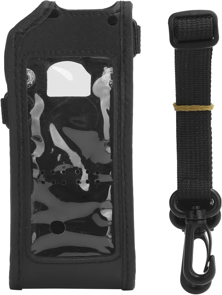 Radio Holster, Walkie Talkie Leather Case Cover PU Leather Soft Walkie Talkie Protector Fit for Anytone ATD878UV TwoWay Radio