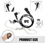 Radio Earpiece，concealed Sonic Tube Earphones 100cm, Private Conversation Ear Piece for Radio for Security, Hotel, Compatible with Motorola Radio Gp, Cp, Sp, Ct, Pro, Xtn, Cls, Spirit Series - Image 2