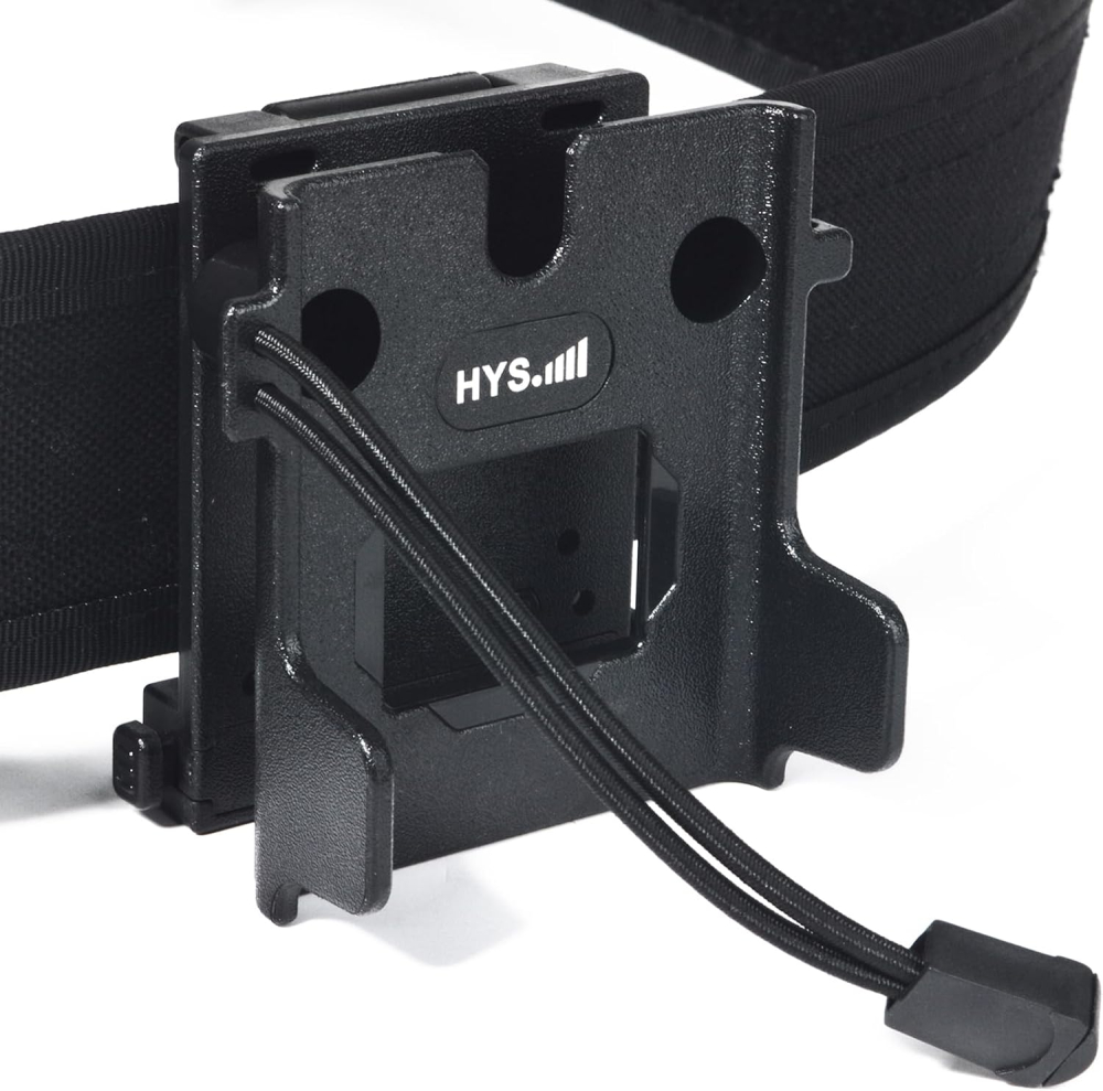HYS Walkie Talkie Holder with MOLLE System for Belts, Backpacks, Compatible with Baofeng Quansheng Motorola Handheld Radio and Speaker Microphone (H-MOLLEBELT)