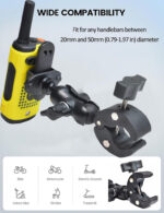 HYS Radio Extended Mount, Adjustable Walkie Talkie Holder Compatible for Motorola Tlkr Baofeng UV5R Kenwood Midland Two Way Radio, Suit for Bicycle/Motorbike/Car/Truck - Image 6