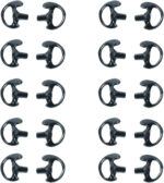 Black Radio Earmold Earbud Soft Silicone Ear Buds Replacement for Walkie Talkie Air Acoustic Earpiece Headset Medium(Pack of 10 Pairs)