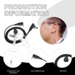 2PCS Radio Earpiece Fake Ear Piece for Radio Black Walkie Talkie Headset Covert Acoustic Tube Earpiece Security Earpiece Headset Compatible with Motorola GP68 GP88 GP300 - Image 3