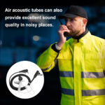 2PCS Radio Earpiece Fake Ear Piece for Radio Black Walkie Talkie Headset Covert Acoustic Tube Earpiece Security Earpiece Headset Compatible with Motorola GP68 GP88 GP300 - Image 4