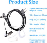 2 Pcs Radio Earpiece Walkie Talkie Earpiece, Multi Pin 2 Way Radio Covert Air Tube Headset with Mic for Retevis RT24 RT27 eSynic UV-5R Baofeng 888S BF-88E Kenwood Two Way Radio - Image 2