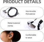 2 Pin Radio Earpiece, Walkie Talkie Earpiece 2 Pin Security Headset Ear Piece for Radio Walkie Talkie Headset Security Ear Pieces for Security Guard Accessories for Retevis Baofeng Kenwood - Image 3
