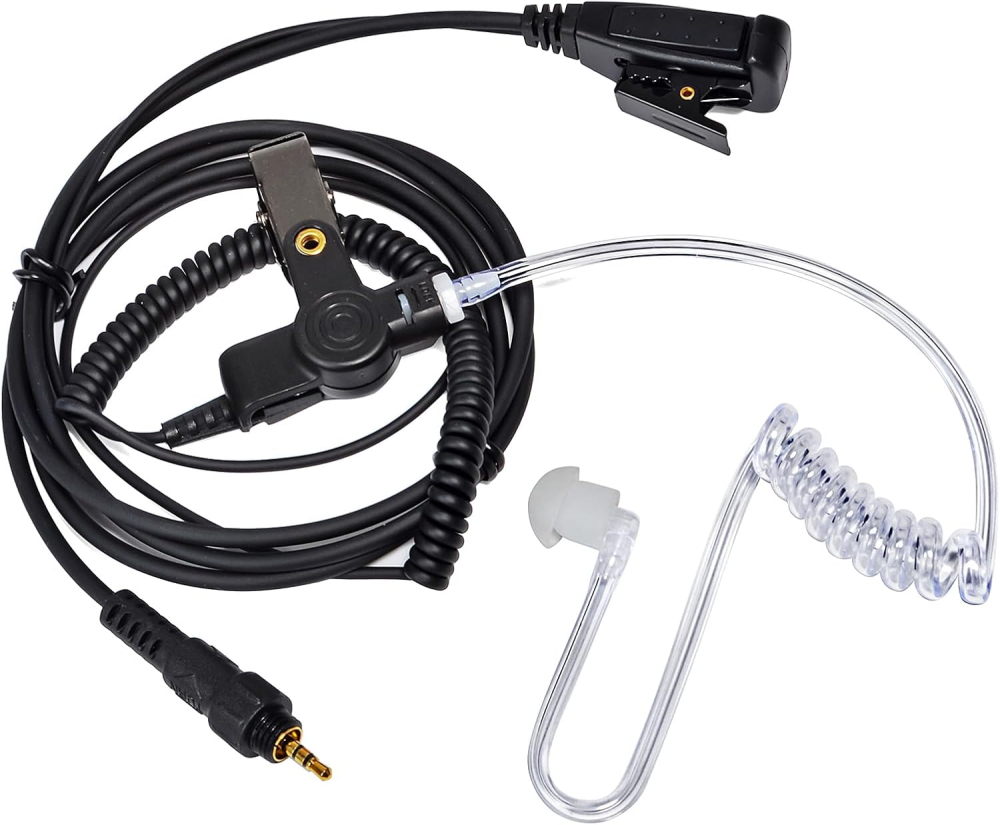 UAYESOK 1-Wire Covert Acoustic Tube Radio Earpiece, 1 Pin Walkie Talkie Headset with PTT Mic Microphone for Motorola CLP446 CLP1010 CLP1040 CLP1060 HKLN4455 HKLN4487 Security Two Way Radio